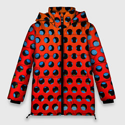 Куртка зимняя женская Перфорированная металлическая текстура, цвет: 3D-светло-серый