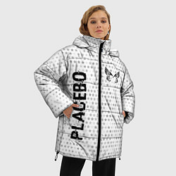Куртка зимняя женская Placebo glitch на светлом фоне вертикально, цвет: 3D-черный — фото 2