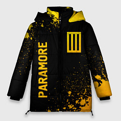 Куртка зимняя женская Paramore - gold gradient вертикально, цвет: 3D-черный