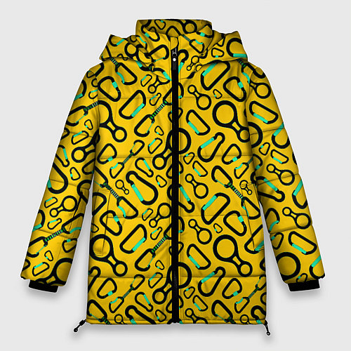 Женская зимняя куртка Карабины для альпинистов / 3D-Черный – фото 1