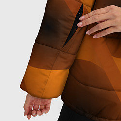 Куртка зимняя женская Шоколадные овалы, цвет: 3D-красный — фото 2