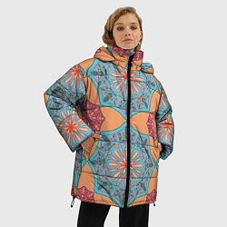 Куртка зимняя женская Ажурный орнамент, цвет: 3D-светло-серый — фото 2