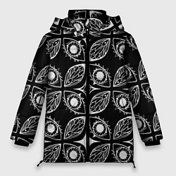 Куртка зимняя женская Глазики-сглазики, цвет: 3D-черный