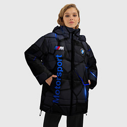 Куртка зимняя женская BMW - плиты с эффектом свечения, цвет: 3D-черный — фото 2