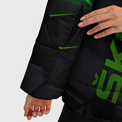 Куртка зимняя женская Skoda - плиты с эффектом свечения, цвет: 3D-черный — фото 2