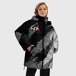 Куртка зимняя женская N7 - mass effect monochrome, цвет: 3D-черный — фото 2