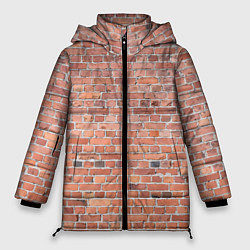 Женская зимняя куртка Кирпичная стена узор