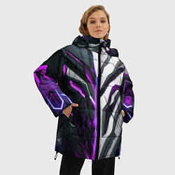 Куртка зимняя женская Броня адская и райская фиолетовая, цвет: 3D-черный — фото 2