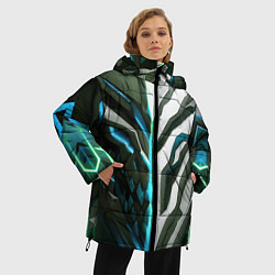 Куртка зимняя женская Броня адская и райская синяя, цвет: 3D-светло-серый — фото 2