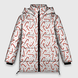 Женская зимняя куртка Caramel cane new years pattern