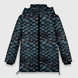 Куртка зимняя женская Dragon scale pattern, цвет: 3D-черный