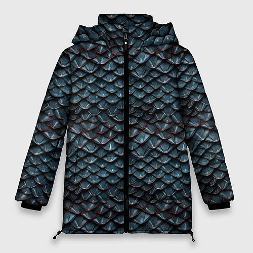 Женская зимняя куртка Dragon scale pattern / 3D-Черный – фото 1