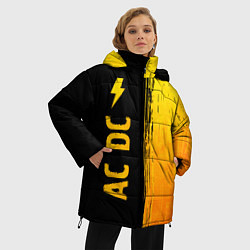 Куртка зимняя женская AC DC - gold gradient по-вертикали, цвет: 3D-черный — фото 2