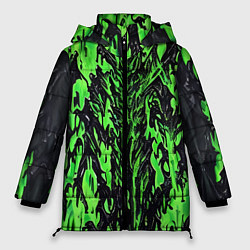 Женская зимняя куртка Демонический доспех зелёный