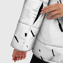 Куртка зимняя женская BMW стильная геометрия спорт, цвет: 3D-черный — фото 2