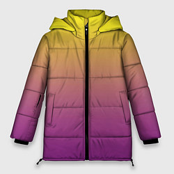 Женская зимняя куртка Желто-фиолетовый градиент
