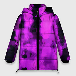 Куртка зимняя женская Узор фиолетовая нежность, цвет: 3D-красный