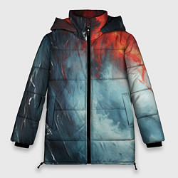 Куртка зимняя женская Контраст воды и огня, цвет: 3D-черный