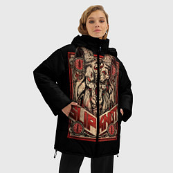 Куртка зимняя женская Slipknot Бафомет, цвет: 3D-черный — фото 2