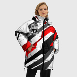 Куртка зимняя женская Ливерпуль - абстракция, цвет: 3D-светло-серый — фото 2