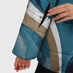 Куртка зимняя женская Бирюховые завитки, цвет: 3D-светло-серый — фото 2
