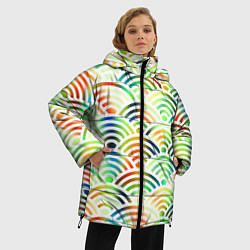 Куртка зимняя женская Белая рыба - чешуя-волна, цвет: 3D-светло-серый — фото 2