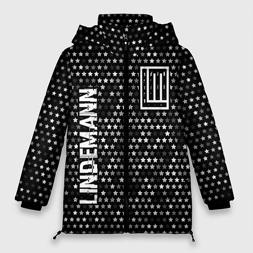 Женская зимняя куртка Lindemann glitch на темном фоне вертикально / 3D-Черный – фото 1