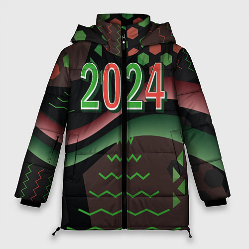 Женская зимняя куртка 2024 абстрактный фон / 3D-Черный – фото 1