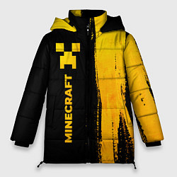 Женская зимняя куртка Minecraft - gold gradient по-вертикали
