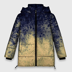 Куртка зимняя женская Абстракция - чернила на песке, цвет: 3D-красный