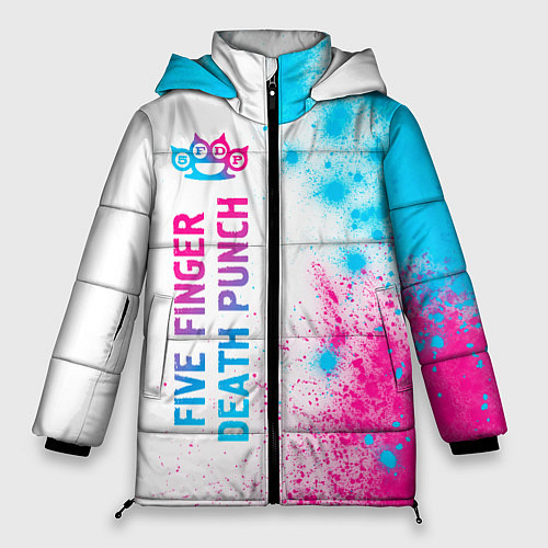Женская зимняя куртка Five Finger Death Punch neon gradient style по-вер / 3D-Черный – фото 1