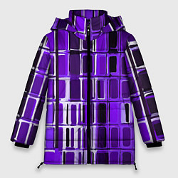 Женская зимняя куртка Фиолетовые прямоугольники