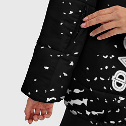Куртка зимняя женская Флорист из России и герб РФ по-вертикали, цвет: 3D-черный — фото 2