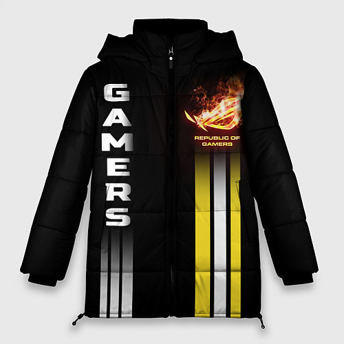 Женская зимняя куртка Gamers minimalistic / 3D-Черный – фото 1