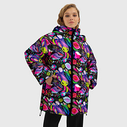 Куртка зимняя женская Разноцветный листопад, цвет: 3D-светло-серый — фото 2