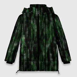 Куртка зимняя женская Матричный паттерн, цвет: 3D-черный