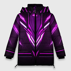 Женская зимняя куртка Фиолетовые неоновые вставки