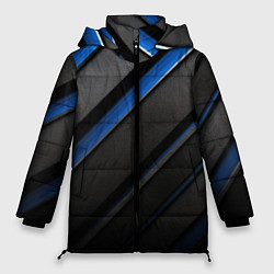 Женская зимняя куртка Black blue lines