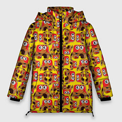 Женская зимняя куртка Мультяшные разноцветные монстрики