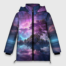 Куртка зимняя женская Волшебный остров, цвет: 3D-черный