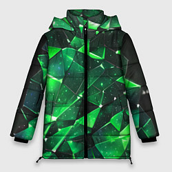 Женская зимняя куртка Зелёное разбитое стекло