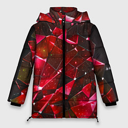 Женская зимняя куртка Красное разбитое стекло