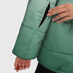 Куртка зимняя женская Туманный градиент бело-зелёный, цвет: 3D-светло-серый — фото 2