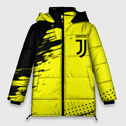 Куртка зимняя женская Juventus спортивные краски, цвет: 3D-черный