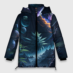 Куртка зимняя женская Вид на землю с другой планеты, цвет: 3D-светло-серый