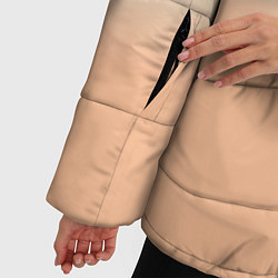 Куртка зимняя женская Сине-бежевый градиент, цвет: 3D-черный — фото 2