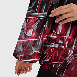 Куртка зимняя женская Кровавый красный металл, цвет: 3D-черный — фото 2