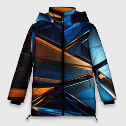 Женская зимняя куртка Синии стеклянные осколки
