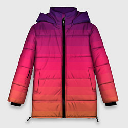 Куртка зимняя женская Полосный градиент, цвет: 3D-черный