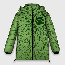 Куртка зимняя женская Солнце и медвежья лапа, цвет: 3D-черный